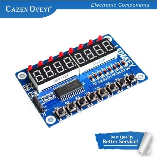 1PCS TM1638 Module Key Display For AVR Arduino New 8-Bit Digital LED Tube 8-Bit WAVGAT