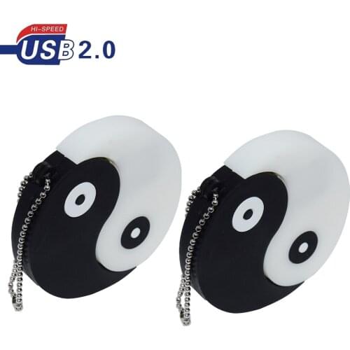 Cartoon Cute Tai Chi diagram Pen Drive USB2.0 Flash Drives Pen drive 4G 8G 16GB 32GB 64GB 128GB Memory USB Stick for photography