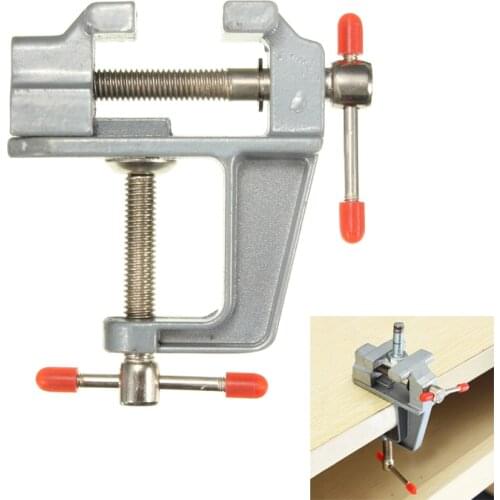 New Arrival 35mm Aluminum MiniAture Small Jewelers Hobby Clamp On Table Bench Vise Tool Vice