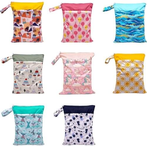 Baby Outing Portable Multifunctional Waterproof Baby Diaper Diaper Bag Large Storage Bag Double Zipper Diaper Bag