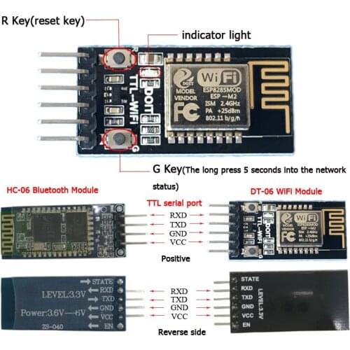 DOIT easy use DT-06 Wireless WiFi Serial Port Transparent Transmission Module similar Bluetooth HC-06 TTL to WiFi diy rc toy
