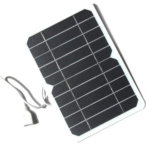 R58A 5 Watt 5 Volt Solar Panel High Efficiency Module PV Power Flexible Solar Panel with 50cm Cable for Mobile Phone
