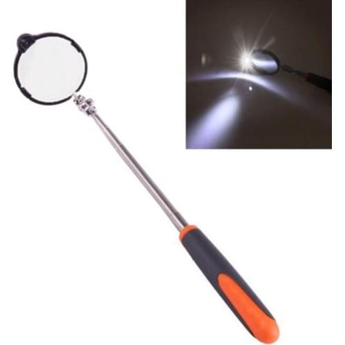 1pcs Adjustable Repair Vehicle Chassis Telescopic Inspection Mirror with LED Light 55mm