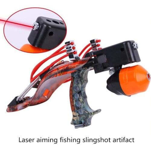 Shooting Fish Slingshot Outdoor Fish Dart Outdoor Fishing Hunting Fishing Tool Launch ABS Material Laser Aiming Slingshot
