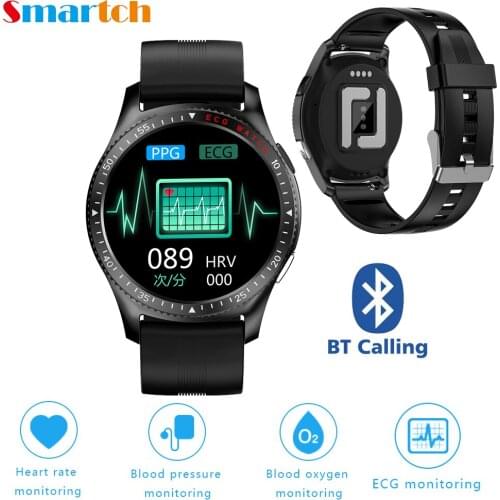 ECG PPG Smartwatch 2021 BT Call Phone Watch Ti Chip Band Heart Rate Spo2 Monitor Smart Watch Wireless Electrode Wristband PK N58