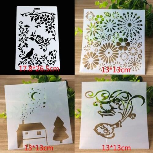 Stencils Coloring Embossing Drawing Patterns Painting Template DIY Lace Mold Graffiti Office School Supplies Reusable Stationery