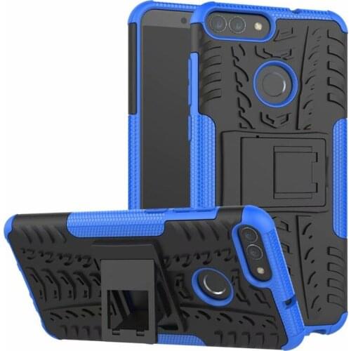 For Huawei P Smart Mobile Case Shockproof Hybrid TPU Armor Stand Silicone Rubber Back Cover For Huawei PSmart Hard Rugged Coque