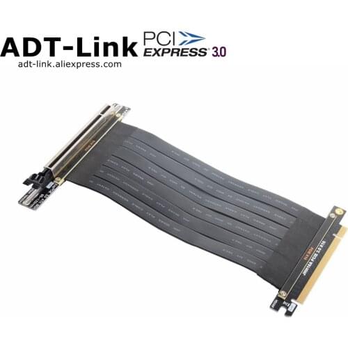 Newest PCIe 3.0 GEN3 PCI-E 16X to X16 GPU Extender Riser Extension Cable 90 Degree for RTX Graphics Card Vertical