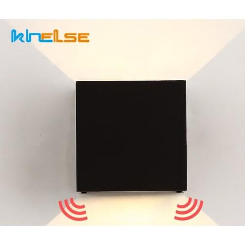 Outdoor Motion Sensor LED Wall Light Waterproof IP65 Porch Light Modern 7W 12W LED Wall Lamp Courtyard Garden Light AC90~260V