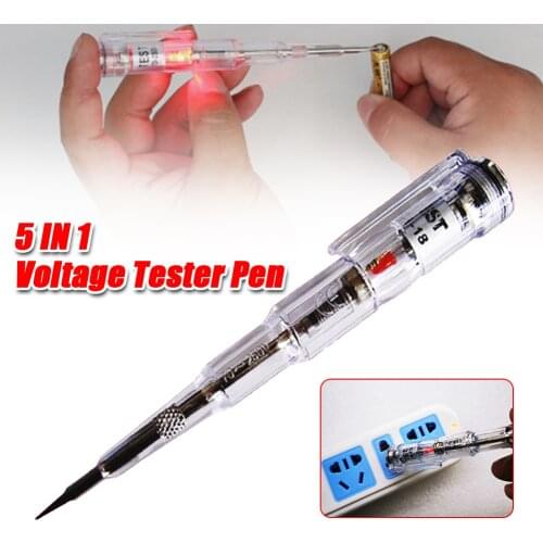 Waterproof Induced Electric Tester Pen Screwdriver Probe Light Voltage Tester Detector AC/DC 70-250V Test Pen Pencil Dropship