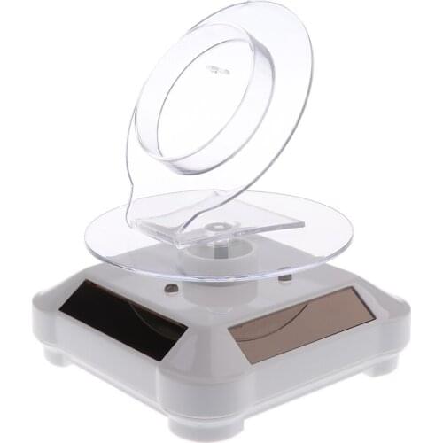 Rotating Turntable Jewelry Display Stand Solar or AA Battery Powered