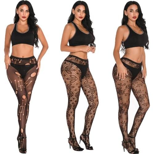 Women Black Stockings With Belt Set thigh Highs tights Lingerie Sexy Pantyhose Floral Print Long Mesh Lace Stocking