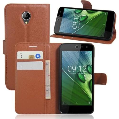 100pcs/lot Free shipping High Quality Lychee Wallet Leather Case Stand With Card Holder For Acer Liquid Zest Z525