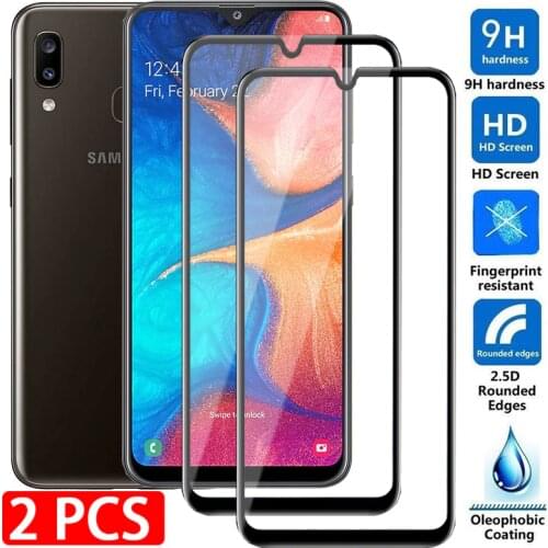 2 pcs samsunga20 Full Screen Protector Protective Glass for Samsung Galaxy A20 A20s A20e M20 Tempered Film on A 20s 20e M 20 s e