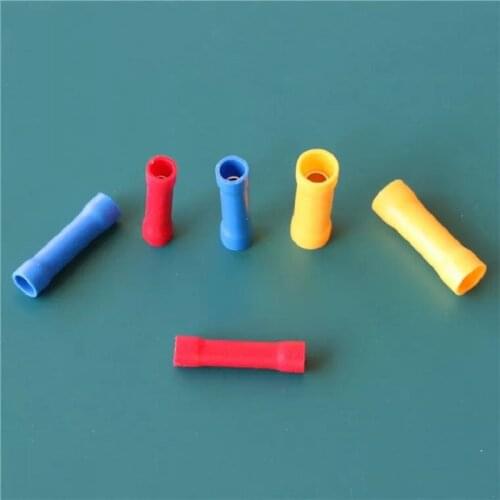 20PCS Full Insulating Wire Connector Butt tube Connectors Crimp Electrical Wire Splice Terminal AWG 22-16 16-14 12-10