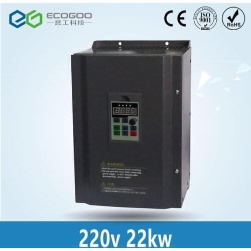 22KW 30HP 400HZ VFD Inverter Frequency converter single phase 220v input 3phase 380v output 45A for 25HP motor