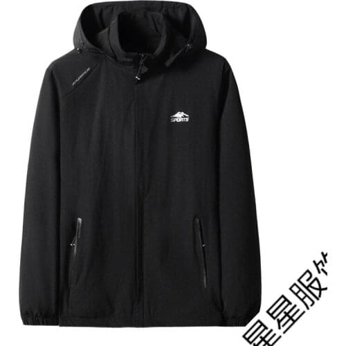 8XL 6XL Men Sportwear Jacket Spring Autumn Thin Military Windbreaker Hooded Zipper Jackets Mens Outwear Sunscreen Coats jaqueta