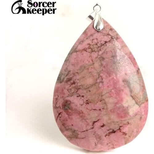 AAA+ Real Female Natural Crystal Bijoux Choker Necklaces Pendants Hand Made Pink Rhodonite Stone Beads For Jewelry Making BE281