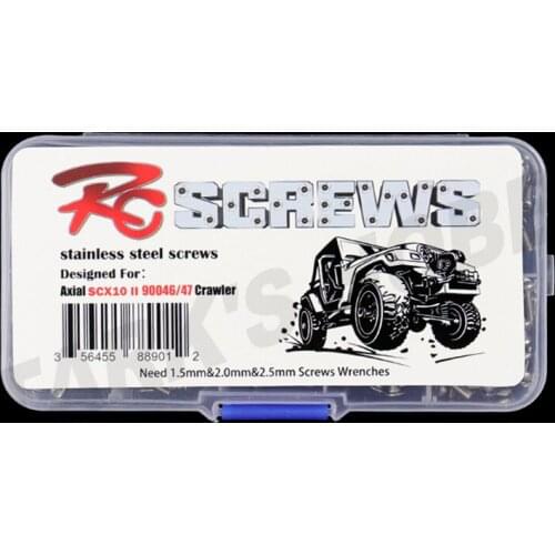 RC Cars M2 M2.5 M3 M4 Stainless Steel Hexagon Socket Head Cap Screws Nut Set for 1/10 Crawler Axial SCX10 90046 Assortment Kit