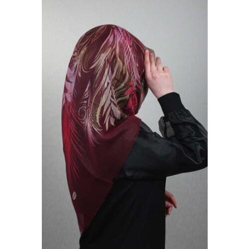 BLUELİFE SHİNE PATTERNED SILVERY LINEN SCARF-DESEN-01-AVAILABLE in