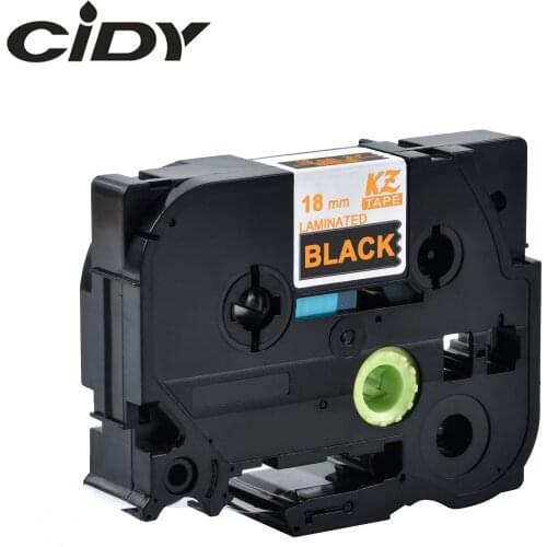 CIDY Tze 344 Tz344 gold on black laminated Compatible P touch 18mm tze-344 tz-344 tze344 Label Tape Cassette Cartridge