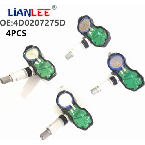 High quality 4pcs 315MHz Tire Pressure Sensor For Audi A8 A6 Allroad For VOLKSWAGEN PHAETON 4D0207275D 4D0207275A 4D0207275F