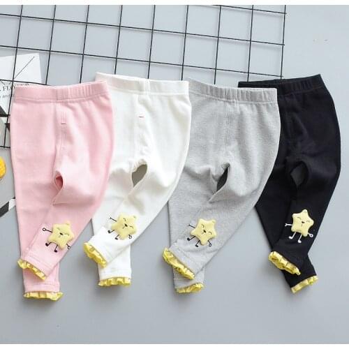 Baby Girls Pants 2021 Cartoon Stars Cotton Kids Pencil Pants Children Trousers Toddler Girls Leggings Newborn Infant Clothing
