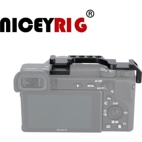Niceyrig Cold Shoe Relocation Plate For Sony A6300/A6400 Camera Quick Release Cold Shoe Plate To Mount Microphone Shock