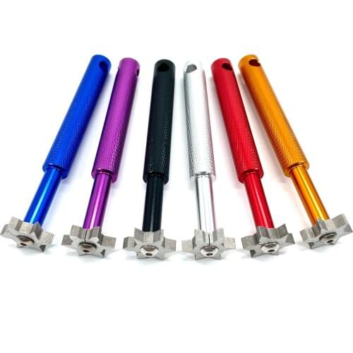 Huecos Lob y Golf Club-afilador de ranuras de 6 cabezales herramienta de Re-ranurado y limpiador para todas las planchas, arena