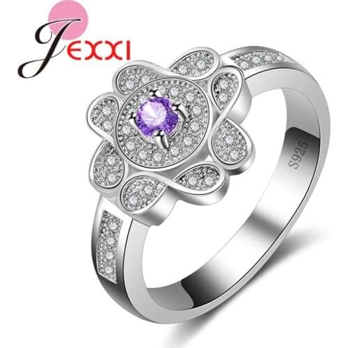 Women Anniversary Promise Ring Real 925 Sterling Silver Jewelry Infinity Forever Love Cubic Zirconia AAA+ Ring