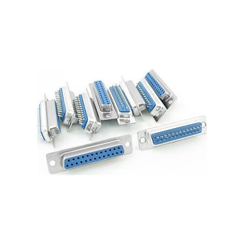 Computer DB 25 Pin Female to Male Solder Type Adapter Converters