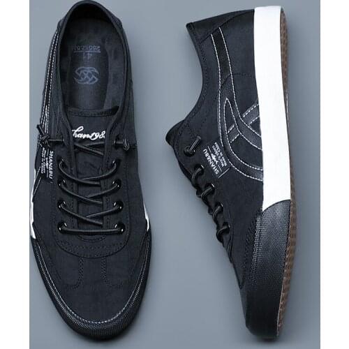 Breathable Canvas Mens Casual Loafers 2021 SpringNew Men Wear-resistant Vulcanized Shoes Elastic Band Designer Sneakers S21031