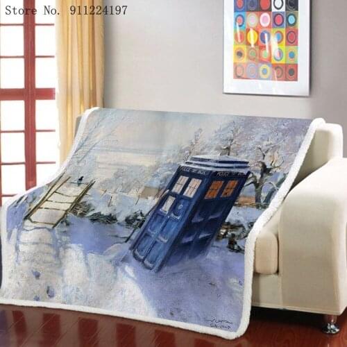 Doctor Who Coral Fleece Blanket for Living Room Bedroom Balcony Sofa 3D Science Fiction TV Series Soft Plush Throw Blanket