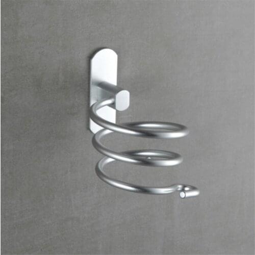Household Hairdryer Organizer holder rack Wall Mounted Support Bathroom Hair Dryer Rack Aluminium alloy