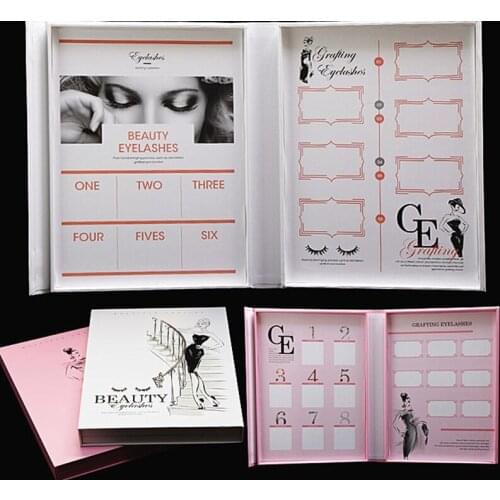 667A False Eyelash Storage Book Hard Paper Shell Sample Container Box Portable Makeup Display Fake Eyelashes Catalog Organizer