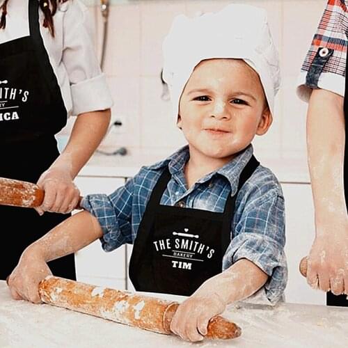 Personalised Family Apron,Custom Culinary Academy Chef in Training Apron for Men,Kids,Woman Baking Apron, Birthday Kitchen Gifts