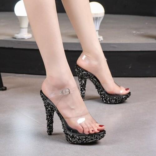 LEOPARD LAND Belt Sandals Female New Summer Fashion 13CM 15CM Sexy High Heels Stiletto Jelly Sandals Stripper Heels LFD