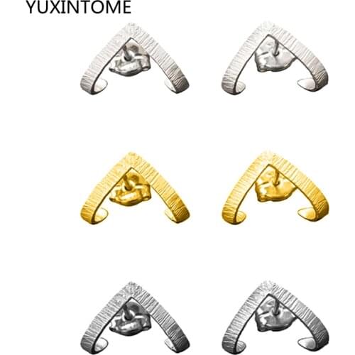 Korea INS Minimalist Riangle Stud Earrings Men And Women Hypoallergenic Neutral Couple New Fashion Gift Jewelry Accessories