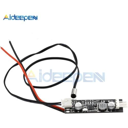 2-3 Wire DC 5V 12V PWM Fan Speed Controller Governor NTC 50K Temperature Probe Sensor 40cm Temperature Controller Speed Governor