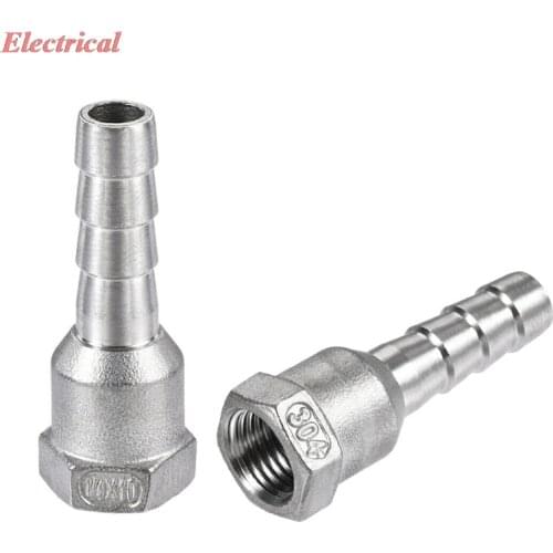 1pc 304 Stainless Steel Hose Barb Fitting Coupler 10mm Barb G1/4 Female Thread