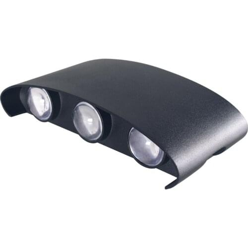 6W LED Wall Light Outdoor Waterproof Black Modern Nordic style Indoor Wall Lamps Living Room Porch Stairs Garden Lamp AC90-260V