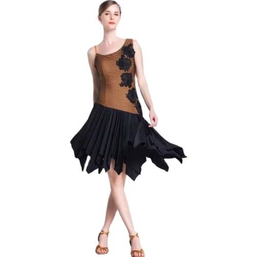 LP-1802 Yundance new style dance national standard Latin dance practice dress female adult samba cha-cha training dress for sale