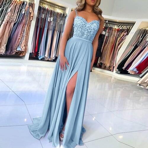 2020 Women Blue Boho Loose Sleeveless Lace Dresse Holiday Long Maxi Dress Evening Party Beach Dresses Summer Sundress