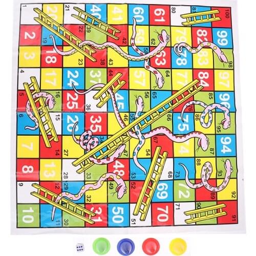 Snake Ladder Educational Kids Children Toys Interesting Board Game Set Portable Flying Chess Board Family party Game gifts