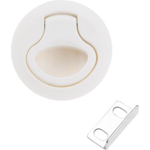 1pc Nylon Deck Hatch Latch Door Flush Pull Push Slam Non-Locking Latch Boat Marine Door Deck Hatch Fit Standard 2In Hole Cutout