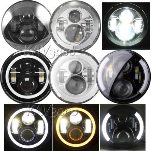 Motorcycle 7 inch LED Headlight For Harley Davidson Street Glide FLHX Softail Springer Heritage Classic FLSTC/Yamaha XVZ1300