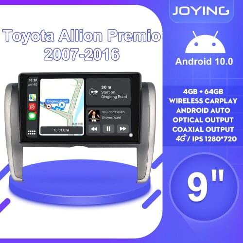 9 Inch Autoradio 1 Din Android 10 Car Radio Stereo For TOYOTA Allion Premio 2007 2016 Wireless Carplay Multimedia Player