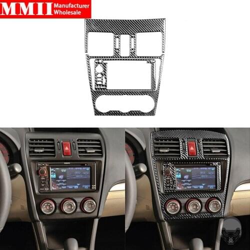 For Subaru Impreza/Subaru XV Crosstrek 2012-2014 Central Control Panel Cover Trim Sticker Real Carbon Fiber Decoration Styling