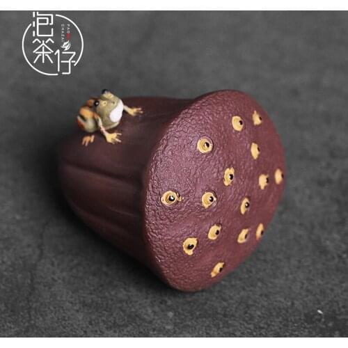 Tea seed water violet arenaceous tea tea pet frog tea table of small place personality ceramic mini ornaments