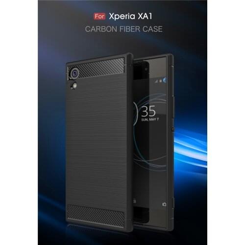 For Sony Xperia XA1 Case Carbon Fiber Silicone TPU Skin Soft Back Cover Phone Case for Sony Xperia XA1 G3112 G3116 G3121 G3123